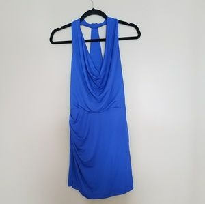 BCBG MAXAZRIA Royal Blue Halter party dress